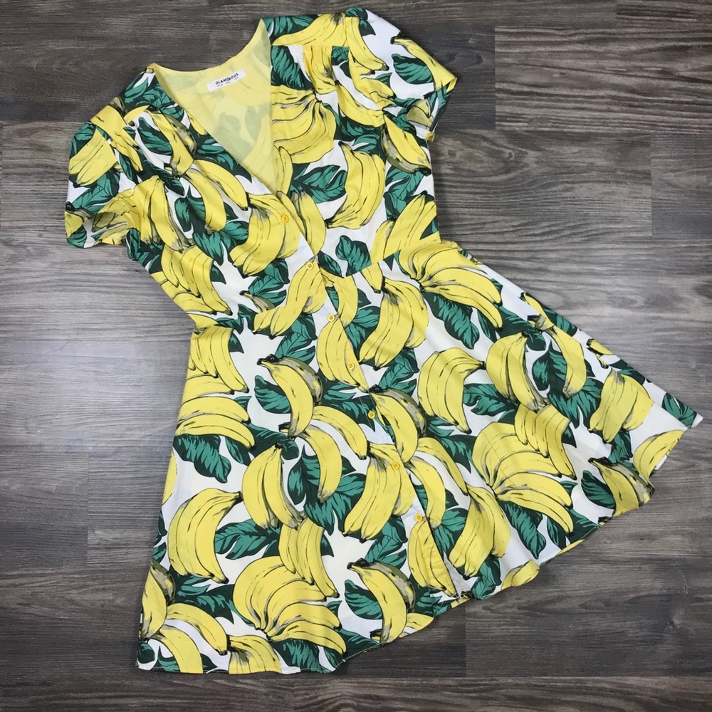 Glamorous Banana Print Dress